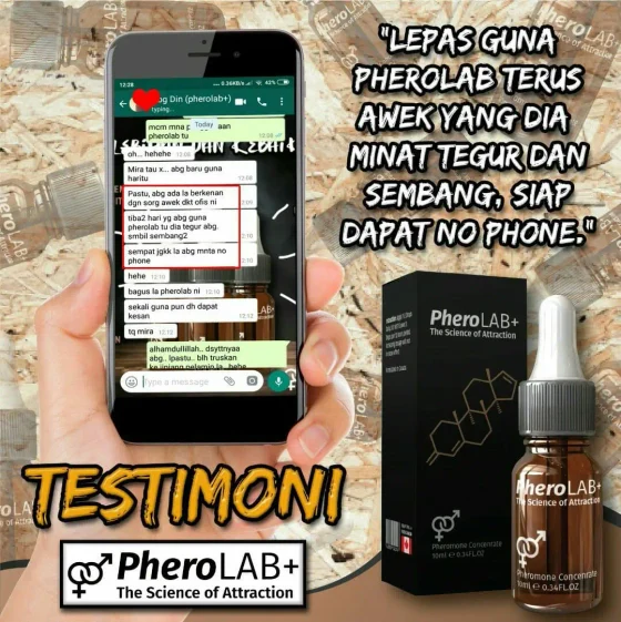 Screenshot testimoni Pherolab+ Pheromone daripada halaman produk asal Kedai Pheromone — 5