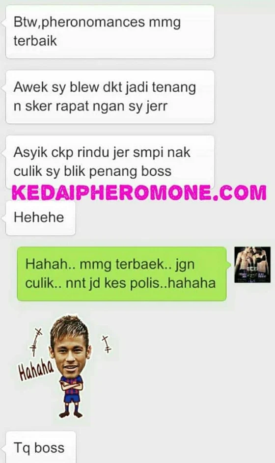 Screenshot testimoni Pheromances Pheromone daripada halaman produk asal Kedai Pheromone — 3