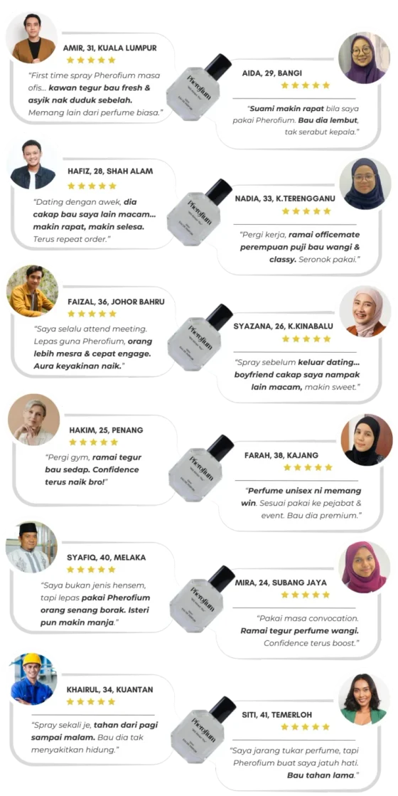 Screenshot testimoni Pherofium daripada halaman produk asal Kedai Pheromone — 1