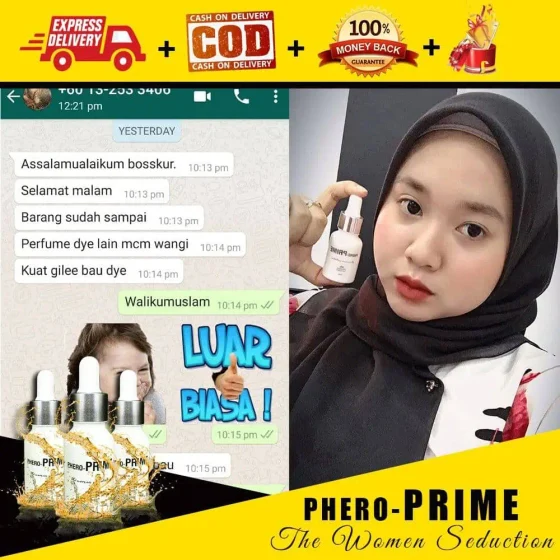 Screenshot testimoni Phero Prime Black daripada halaman produk asal Kedai Pheromone — 7