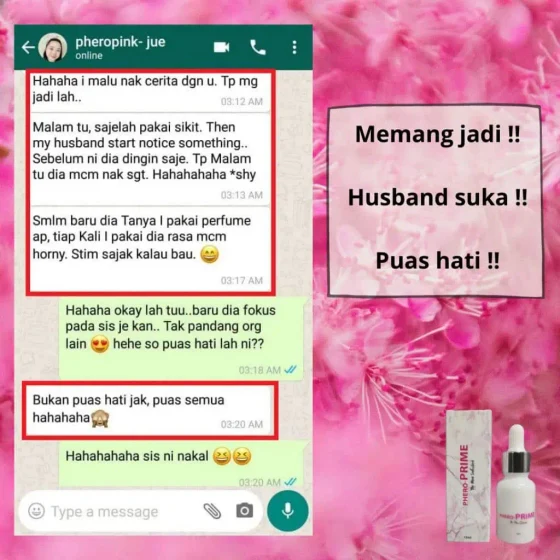 Screenshot testimoni Phero Pink daripada halaman produk asal Kedai Pheromone — 2