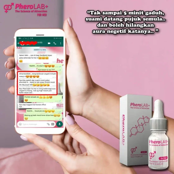 Screenshot testimoni Pherolab For Her daripada halaman produk asal Kedai Pheromone — 6