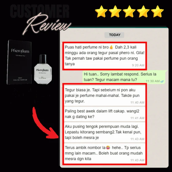 Screenshot testimoni Pherofium daripada halaman produk asal Kedai Pheromone — 3