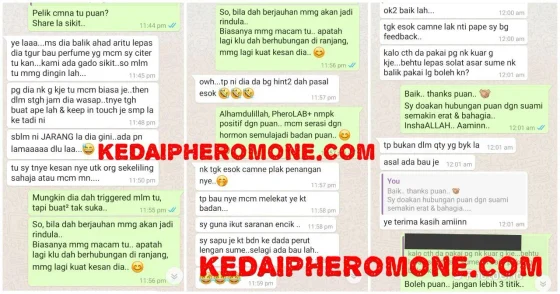 Screenshot testimoni Pherolab For Her daripada halaman produk asal Kedai Pheromone — 1
